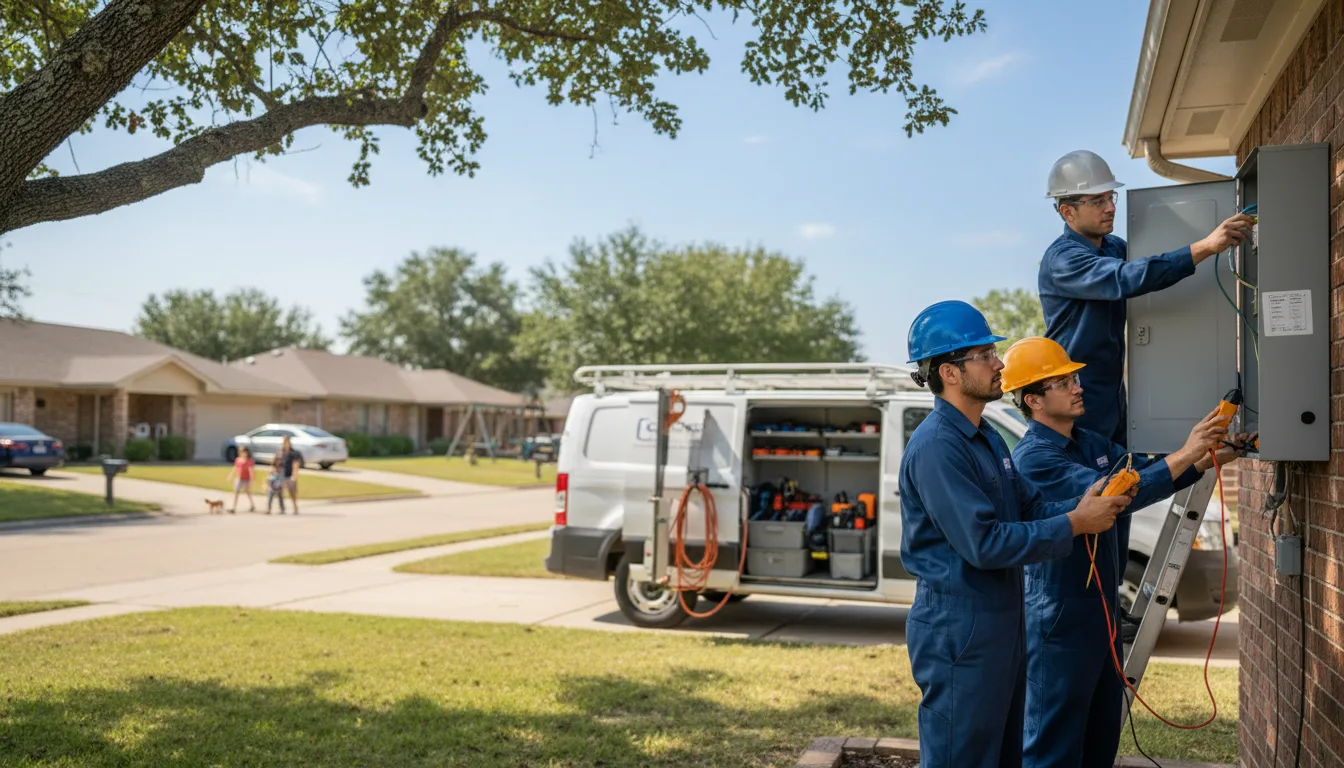 Certified electrician providing emergency electrical services in Savoy, TX